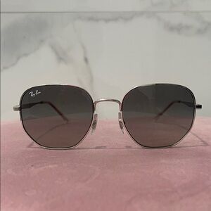 Ray-Ban Silver Frame Sunglasses with Dark Lenses